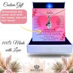 Custom Teardrop Necklace for Sister's Birthday Gift