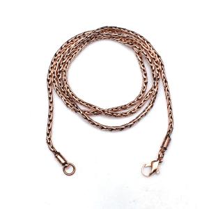 Oxidized Copper Wheat Chain Necklace - Handmade Gift