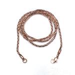 Oxidized Copper Wheat Chain Necklace - Handmade Gift