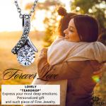 Custom Teardrop Necklace for Sister's Birthday Gift