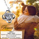 Personalized Silver Knot Necklace for Sisters