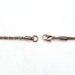 Oxidized Copper Wheat Chain Necklace - Handmade Gift