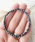 Snowflake Obsidian Stone Bracelets - 3 Piece Set