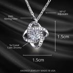 Personalized Silver Knot Necklace for Sisters