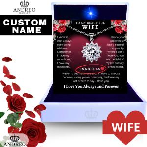 Custom Silver Love Star Necklace for Girlfriend