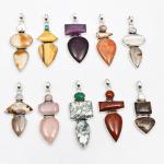 10 Gemstone Pendant Set for Women