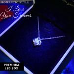 Personalized Silver Knot Necklace for Sisters