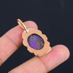 Purple Copper Turquoise Handmade Pendant for Women