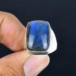 Labradorite Ethnic Ring for Him, Perfect Gift