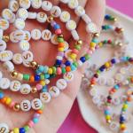 Personalized Glass Bead Friendship Bracelets