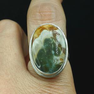 Natural Jasper Gemstone 925 Silver Jewelry Gift