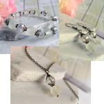 Dainty White Gemstone Dangle Earrings for Her