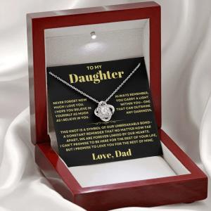 Daughter Necklace from Dad, Silver Pendant Gift