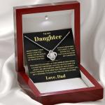 Daughter Necklace from Dad, Silver Pendant Gift