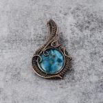 Labradorite Copper Wire Wrap Pendant for Women