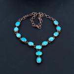Turquoise Gemstone Copper Necklace for Loved Ones