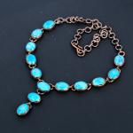 Turquoise Gemstone Copper Necklace for Loved Ones