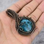 Labradorite Copper Wire Wrap Pendant for Women