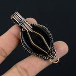 Fire Opal Copper Wire Wrap Pendant Jewelry