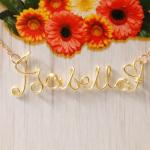 Personalized Gold Wire Name Necklace - Handmade Gift