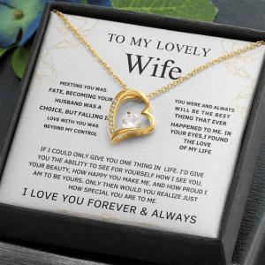 Love Message Necklace for Wife's Special Day