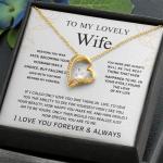 Love Message Necklace for Wife's Special Day