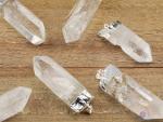 Clear Quartz Crystal Pendant - Handmade Gift for Him