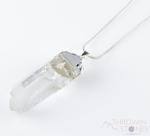Clear Quartz Crystal Pendant - Handmade Gift for Him