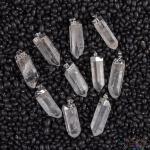 Clear Quartz Crystal Pendant - Handmade Gift for Him