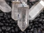 Clear Quartz Crystal Pendant - Handmade Gift for Him