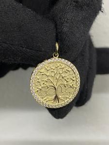 10K Gold Minimalist Tree of Life Necklace