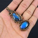Labradorite Copper Wire Wrapped Pendant Gift