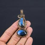 Labradorite Copper Wire Wrapped Pendant Gift