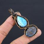 Labradorite Copper Wire Wrapped Pendant Gift