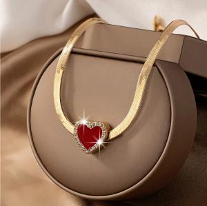 Gold Plated Heart Pendant Necklace for Women