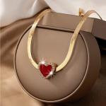 Gold Plated Heart Pendant Necklace for Women