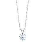 2Ct Sterling Silver Round Cut CZ Pendant Necklace