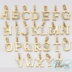 Gold Plated Initial Letter Pendant Necklace