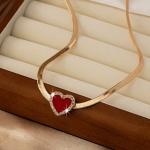 Gold Plated Heart Pendant Necklace for Women
