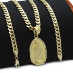 18k Gold Plated Guadalupe Hip-Hop Pendant Necklace