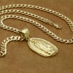 18k Gold Plated Guadalupe Hip-Hop Pendant Necklace