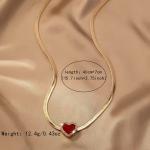 Gold Plated Heart Pendant Necklace for Women