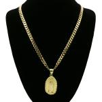 18k Gold Plated Guadalupe Hip-Hop Pendant Necklace