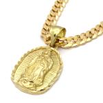 18k Gold Plated Guadalupe Hip-Hop Pendant Necklace