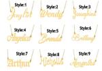 Custom 14K Gold Plated Name Necklace