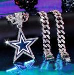 Dallas Cowboys Silver Pendant with 24" Chain