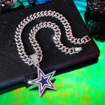 Dallas Cowboys Silver Pendant with 24" Chain