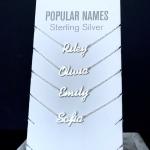 Personalized Sterling Silver Name Plate Necklace