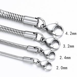 Stainless Steel Round Snake Chain Necklace 7-47