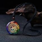 Chakra Healing Orgonite Crystal Pendant Necklace